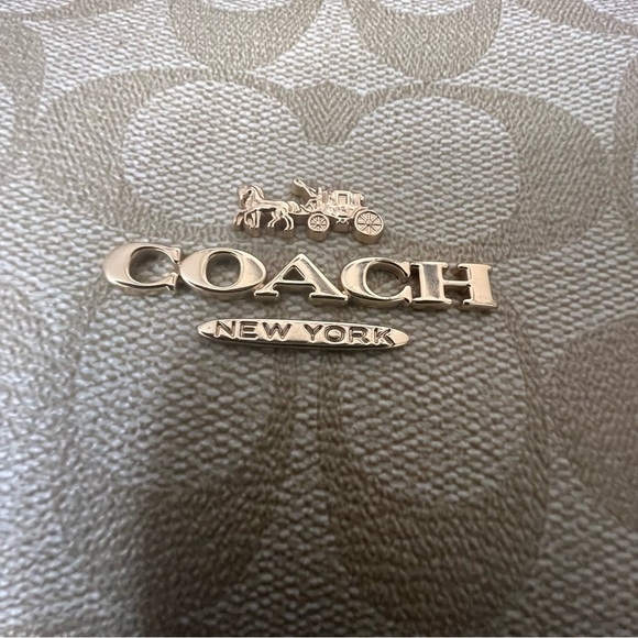Coach Beige Signature Tote Bag with long strap - Picture 10 of 13
